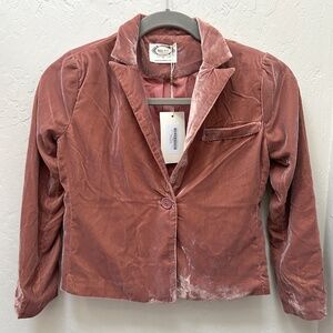 Mia Joy, Girls size 8, Muted mauve Velvet Blazer (NWT)